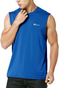 img 2 attached to 👕 EZRUN Performance Sleeveless Bodybuilding LightgrayBlackWhite Men's Clothing: Experience Unmatched Active Comfort