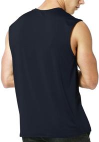 img 1 attached to 👕 EZRUN Performance Sleeveless Bodybuilding LightgrayBlackWhite Men's Clothing: Experience Unmatched Active Comfort