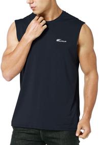 img 3 attached to 👕 EZRUN Performance Sleeveless Bodybuilding LightgrayBlackWhite Men's Clothing: Experience Unmatched Active Comfort