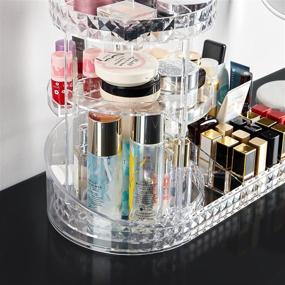 img 2 attached to 💄 GEDLIRE 360 Rotating Acrylic Makeup Organizer: Adjustable Cosmetic Storage Solution for Perfumes, Jewelry, Lipsticks - 5 Layer Large Capacity Display Case for Dresser and Bathroom Accessories