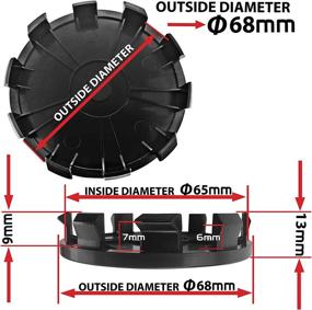 img 3 attached to 🔘 Бренд Biomar Labs, колпаки для колес BMW диаметром 68 мм из сплава (комплект из 4 штук) - Номер детали: 36136783536, черные, CB 4