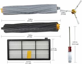 img 3 attached to 🧹 Запасные части JUMBO FILTER для iRobot Roomba серии 800 900 - Комплект из 14 шт. боковых щеток и щетки с щетинками