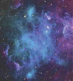 img 1 attached to 🌌 Starry Night Dreams: Ambesonne Outer Space Duvet Cover Set with Galaxy Stars, Planets, and Cosmic Wonders – Twin Size, Navy Purple