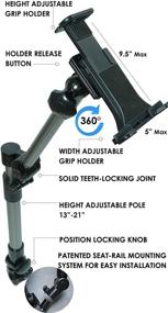 img 1 attached to In-Car Universal Tablet/Smartphone Holder: UTSM-02 Heavy-Duty Mount for Enhanced Mobile Device Stability