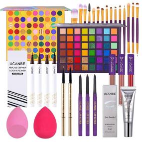 img 4 attached to 💄 UCANBE All in One Makeup Gift Box - Complete Women's Full Kit with Eyeshadow Palette, Brushes, Lip Gloss, Eyeliner, and More!