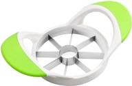 lorcha upgraded apple slicer and corer - large apple cutter with 8 sharp stainless steel blades - fruit core remover - big size - green - 7.76 x 4.65 x 2 inches logo