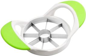 img 4 attached to LORCHA Upgraded Apple Slicer and Corer - Large Apple Cutter with 8 Sharp Stainless Steel Blades - Fruit Core Remover - Big Size - Green - 7.76 x 4.65 x 2 Inches