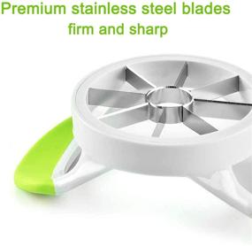 img 1 attached to LORCHA Upgraded Apple Slicer and Corer - Large Apple Cutter with 8 Sharp Stainless Steel Blades - Fruit Core Remover - Big Size - Green - 7.76 x 4.65 x 2 Inches