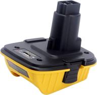 elefly dewalt 18v to 20v adapter dca1820 replacement with usb port - convert dewalt 20v batteries dcb204, dcb205, dcb206 for dewalt 18v tools - compatible with nicad and nimh battery models dc9096, dc9098 логотип