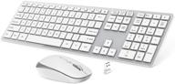 🖥️ omoton wireless keyboard and mouse combo for computer, pc, desktop, laptop - 2.4ghz, full-size, 3-level adjustable dpi mouse - windows 2000 / xp / 7/8 / 10 / vista compatible (silver) logo