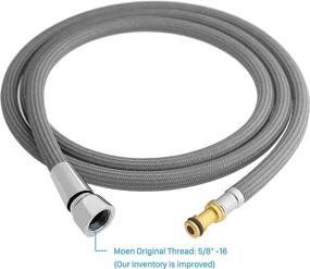 img 3 attached to 💦 Moen Faucet Replacement Part - Premium 150259 Pull Down Hose Kit, 187108 Reflex Hose, 68" Quick Connect Hose Included