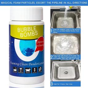 img 2 attached to 🧼 2-Piece Pipe Dredge: High-Efficiency Sink and Drain Cleaner - Magic Bubble Bombs for Fast Foam Cleaning of Kitchen, Toilet Pipeline - Powerful Powder Dredge Agent as Quick Cleaning Tool