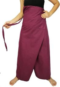 img 1 attached to 👖 Stylish and Comfortable Fisherman Pants for Plus Size Men and Women with Waist 61'