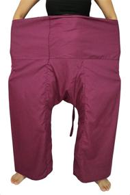 img 2 attached to 👖 Stylish and Comfortable Fisherman Pants for Plus Size Men and Women with Waist 61'