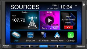 img 4 attached to 🚗 Jensen CAR710X 7” Мехлоус мультимедиа приемник - Apple CarPlay, Android Auto, готовность к SiriusXM, Bluetooth - 240 Вт MOSFET мощность (60 Вт x 4)