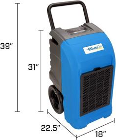 img 2 attached to 🏢 BlueDri BD-76 Commercial Dehumidifier - Ideal for Home, Basements, Garages, Job Sites - Industrial Water Damage Equipment (Pack of 1, Blue)