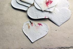 img 3 attached to 50 Handmade Heart Shape Seed Embedded Pink Petal Paper Tags for Your Crafts - #24s SET