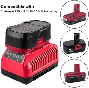 img 1 attached to Powerful Replacement Charger for Craftsman C3 19.2V Batteries - Ni-Cd and Lithium-Ion Compatible