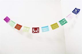 img 1 attached to Colorful Tissue Banner: Paper Full of Wishes Toda Ocasion Papel Picado, 4ft Long - 10 Small Panels