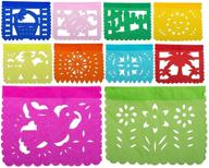 colorful tissue banner: paper full of wishes toda ocasion papel picado, 4ft long - 10 small panels logo