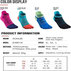 img 3 attached to 🧦 AoMagic Men & Women's Five Toe Socks: Breathable & Lightweight for Running and Hiking - Value 3 Packs