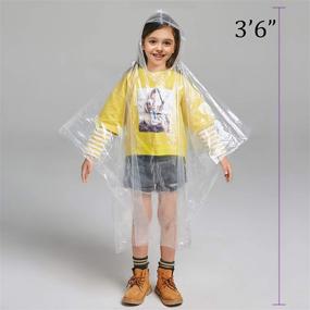 img 3 attached to 🌧️ Premium Quality Disposable Rain Ponchos for Adults / Kids (6 Pack) - 50% Thicker Emergency Ponchos for Ultimate Waterproof Protection