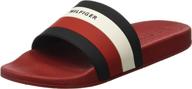 step into comfort with 👞 tommy hilfiger's earthy sandal - medium logo