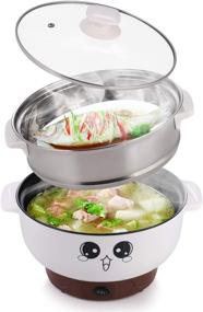 img 3 attached to Versatile Electric Skillet: 4-in-1 Multifunctional Cooker for Rice, Hotpot, Soup, Steaming, and More!