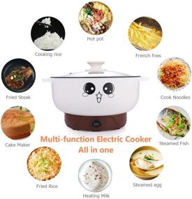 img 2 attached to Versatile Electric Skillet: 4-in-1 Multifunctional Cooker for Rice, Hotpot, Soup, Steaming, and More!