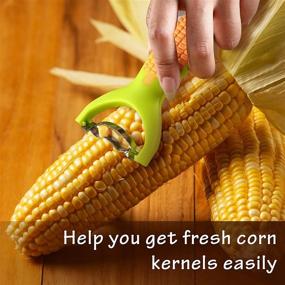 img 2 attached to 🌽 Versatile 3 PCS Corn Peeler & Cob Remover Set - Ergonomic Handle, Sharp Blade - Perfect for Corn, Fruits, Veggies, Potatoes - Ideal Tool for Home Kitchen or Restaurant