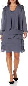 img 3 attached to Fashions Womens Embellished Tiered Regular