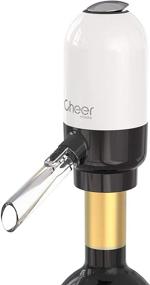 img 4 attached to 🍷 CHEER MODA Electric Wine Aerator - Battery Operated Wine Dispenser Pump - Automatic Wine Pourer - Instant Wine Decanter - One-Touch Wine Oxidizer with Retractable Tube - Black & White