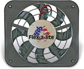 img 1 attached to 🔌 Flex-a-lite 123 Low-Profile Electric S-Blade Puller Fan in Black