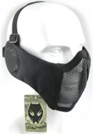 🎭 atairsoft tactical airsoft cs protective half face mask with mesh nylon lower guard & ear cover logo