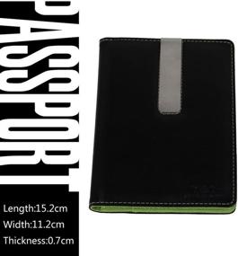img 2 attached to 🧳 Premium Leather Passport Cover - Stainless Boyfriend's Travel Essential for Passport Protection and Organization