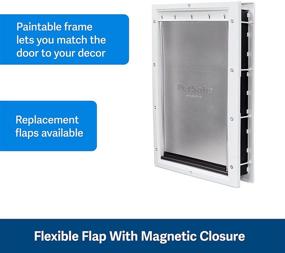 img 2 attached to 🐾 PetSafe Plastic Pet Door for Cats and Dogs: Durable, Paintable White Frame with Tinted Vinyl Flap, Easy-to-Install, Indoor/Outdoor Use | Multiple Sizes: Small, Medium, Large, X-Large