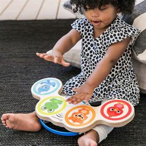 img 2 attached to 🥁 Улучшите раннее развитие с деревянным барабаном Baby Einstein Magic Touch для детей от 6 месяцев+