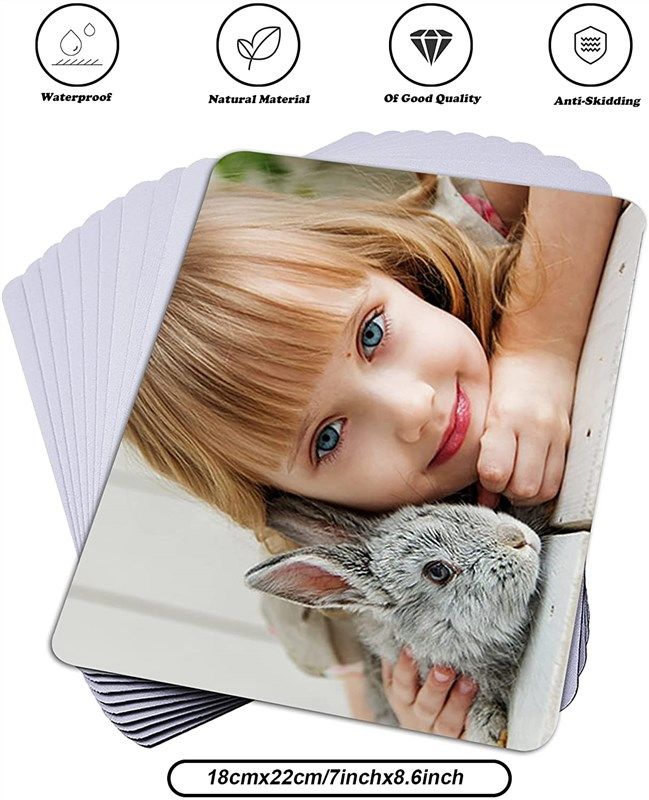 sublimation mousepad transfer printing (22x18x0 3cm) 로고