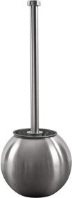 img 3 attached to 🚽 Bath Bliss 4982-SS Globe Design Stainless Steel Toilet Brush Holder - Silver: A Stylish Bathroom Essential