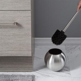img 1 attached to 🚽 Bath Bliss 4982-SS Globe Design Stainless Steel Toilet Brush Holder - Silver: A Stylish Bathroom Essential