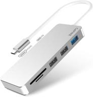 🔌 equipd 7-in-1 usb c hub with 4k hdmi, 100w power delivery, microsd/sd card reader, usb 3.0 port, 2 usb 2.0 ports - compatible with macbook pro 2017/2018, xps, chromebook, ipad pro (silver) логотип