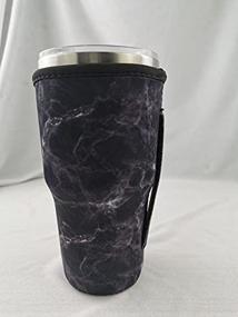 img 1 attached to Reusable Coffee Neoprene Insulated Black Marble