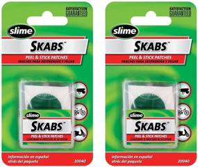 img 4 attached to 🔧 Slime 20040 SKABS Pre-Glued 1" Patch Kit - Convenient and Reliable Solution (Two Pack: 6 Patches + 1 Scuffer per Kit)