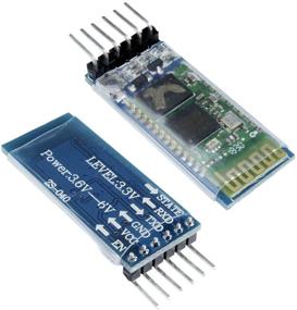 img 4 attached to Enhanced HC-05 Wireless Bluetooth Serial Transceiver Pass-Through Module - Dual Set, Slave and Master, 6 Pin Serial Communication for Arduino - Aideepen