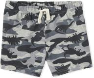 👶 stylish camo print active shorts for baby boys at the children's place logo
