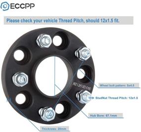 img 3 attached to 🔧 ECCPP 4 шт. 20 мм ступицы колес 5x114.3 на 5x114.3 / 5x4.5 на 5x4.5 Комплекты со стержнями 12x1.5 67.1 мм - совместимы с Toyota Pickup 1980-1995 и Toyota Tacoma 1995-1997