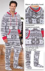 img 2 attached to 🎅 Christmas Men's Clothing: PajamaGram Fun Onesie for Men