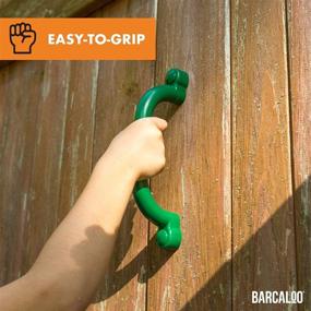 img 1 attached to Barcaloo 25 Rock Wall Climbing Holds with 8ft Rope & 2 Handles for Kids - Indoor/Outdoor Playground Mounting Included