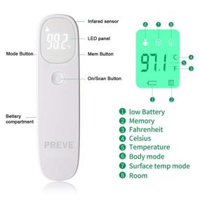 img 4 attached to Deluxe No Touch Forehead Thermometer - Accurate Infrared Digital Thermometer for Fever in Babies, Kids, Infants, and Adults