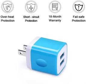 img 3 attached to 🔌 3-Pack Dual Port USB Wall Charger Plug by Sicodo – Compatible with iPhone 11/11 Pro Max/SE, Tablet, Samsung Galaxy S20, S10e, S9, S8, S7, S6, Note 10+ / HTC